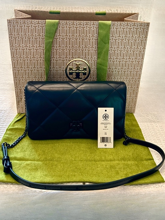Tory Burch Handbags - Tory Burch Kira Diamond Quilt Small Shoulder Bag Black 154706 NWT